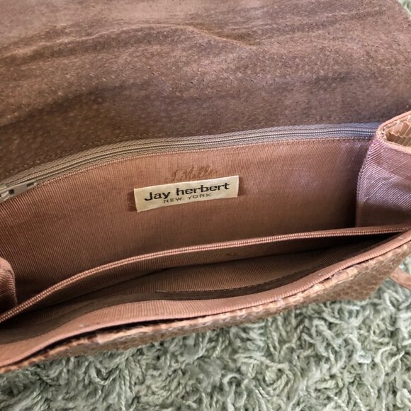 Vintage Jay Herbert Tan Snake Skin Shoulder Bag - Picture 7 of 8